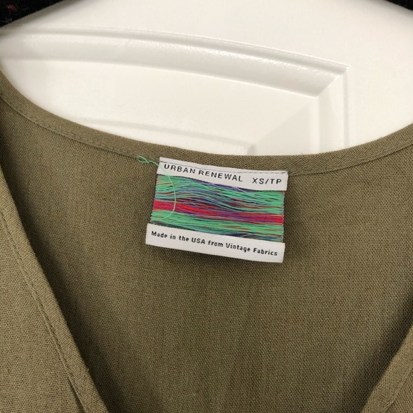 Urban Renewal Babydoll V Neck Hunter Dress XS - Picture 5 of 6